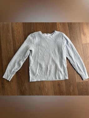 Old Navy Light Blue Cable Knit Crew Neck Sweater